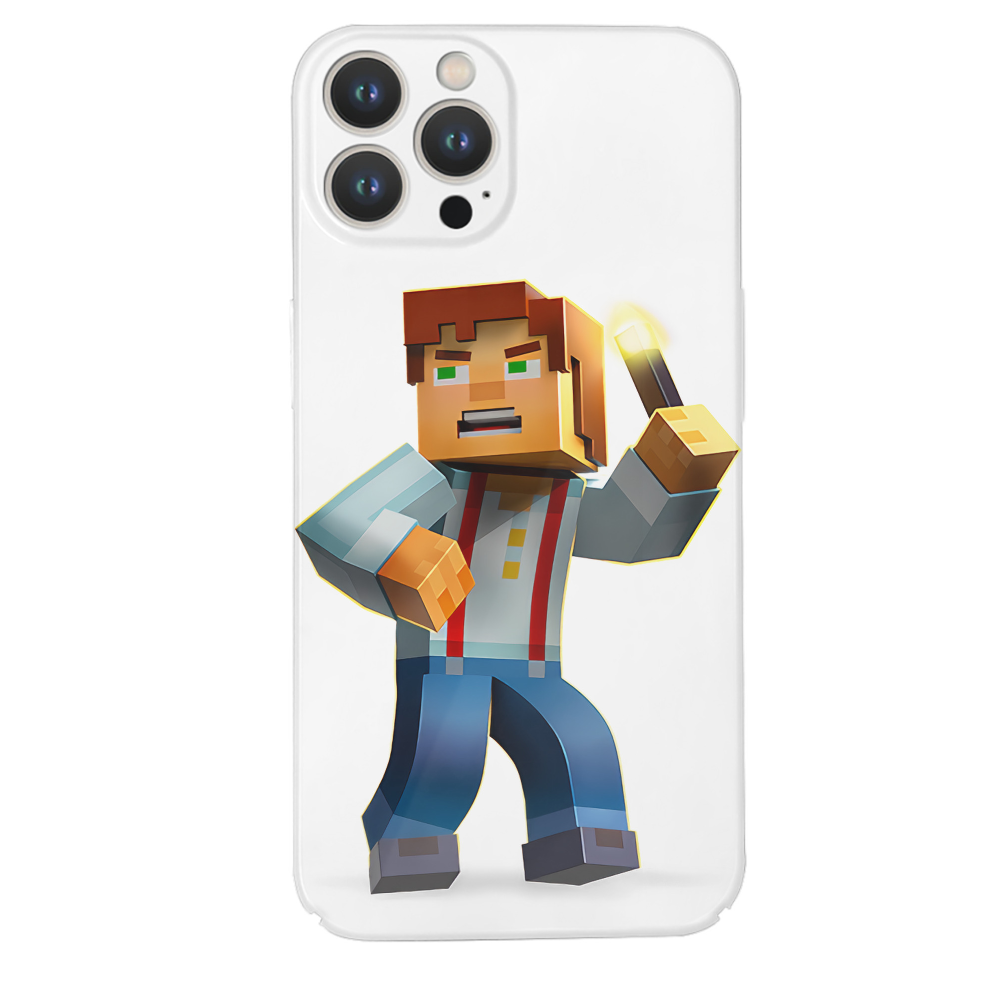 （画像用） マインクラフト ブロックの世界 Minecraft MC Block world 【iPhone 14シリーズ対応】ハードケース